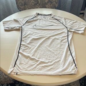 Nike White and Black Sports Tee